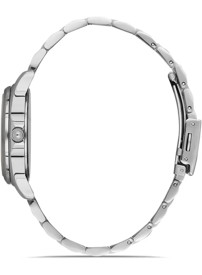 سلازنجر ساعة سلازينجر للجنسين بحركة كوارتز، شاشة متعددة الوظائف وسوار معدني