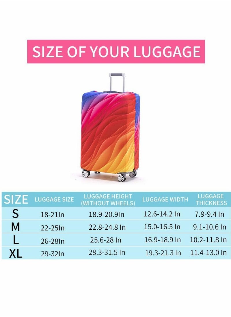 Excefore - Luggage Cover, Washable Suitcase Protector Anti-scratch Suitcase Cover Fits 22-24 Inch Luggage (M) - Image 1