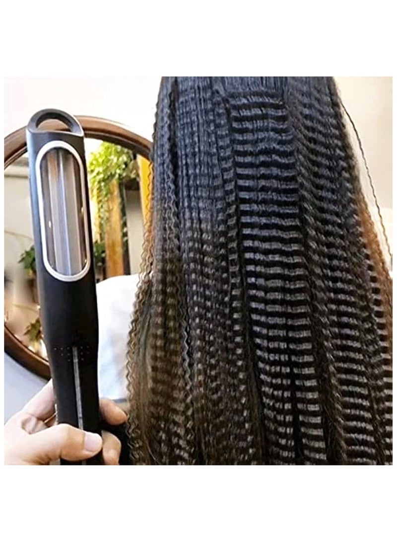 عام مقبض الشعر المحمول، مقبض الذرة، مقبض الشعر التلقائي، مقبض قرص الذرة المهنية، حديد مسطح، أدوات تصفيف للسيدات والرجال - Image 1