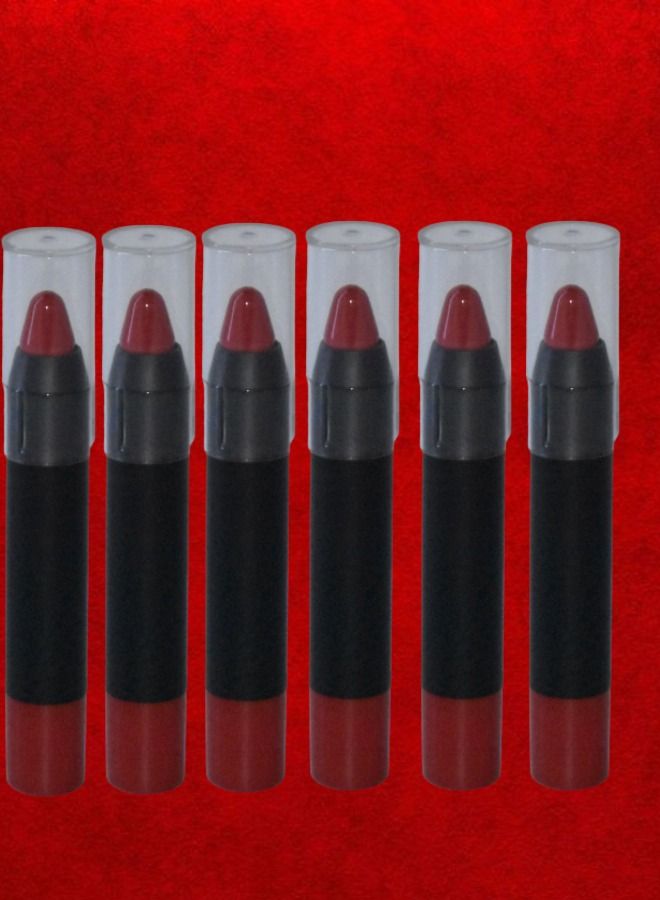 6 Pieces Red Lipstick Cream Number 10