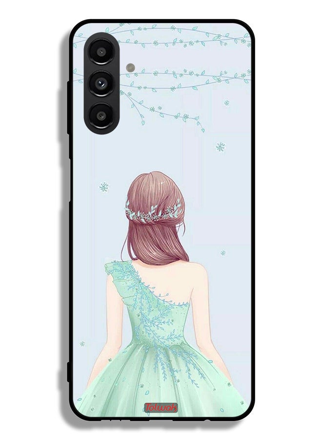 Tolwak Samsung Galaxy A13 5G Protective Case Cover Cute Girl In Floral Dress - Image 1