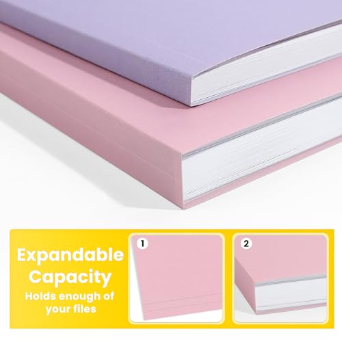 SUNEE File Folders Letter Size 10 Pastel Colors, 100 Pack Manilla Folders 8.5 x 11 1/3-Cut Tabs, Colored File Folders Office Home School for Documents Files Paper - Image 5