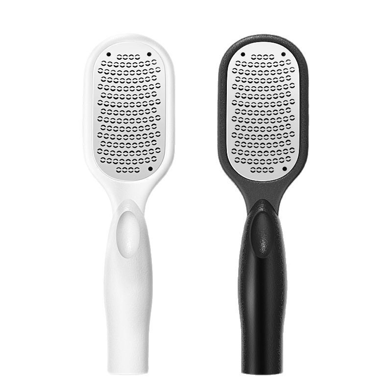 Stainless Steel Foot Scrubber: 20.5cm X 5.5cm Black One-piece Molded Foot Cleaner - 304 Stainless Steel + ABS Foot Exfoliator for Home Shower Use - Image 2
