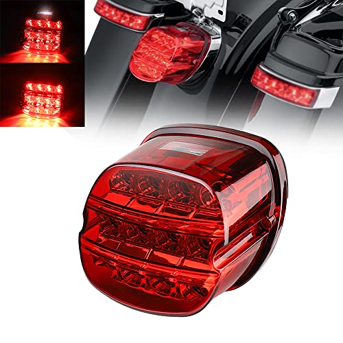 Atubeix Red Strobing LED Tail Light Upgrade HD Tail Lights Assemblies for Harley Dyna Road King Electra Glide Street Bob Touring, Harley Davidson Parts, LED Lights for Motorcycles（Red） - Image 5