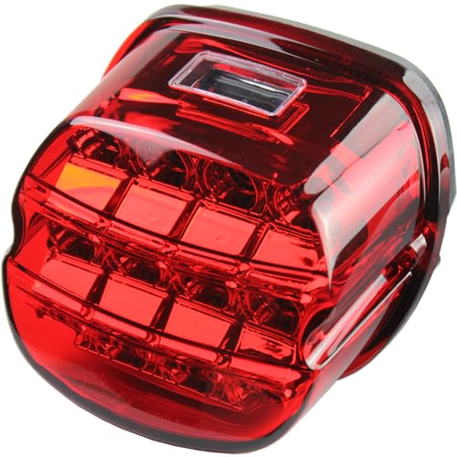 Atubeix Red Strobing LED Tail Light Upgrade HD Tail Lights Assemblies for Harley Dyna Road King Electra Glide Street Bob Touring, Harley Davidson Parts, LED Lights for Motorcycles（Red） - Image 1