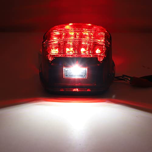 Atubeix Red Strobing LED Tail Light Upgrade HD Tail Lights Assemblies for Harley Dyna Road King Electra Glide Street Bob Touring, Harley Davidson Parts, LED Lights for Motorcycles（Red） - Image 4