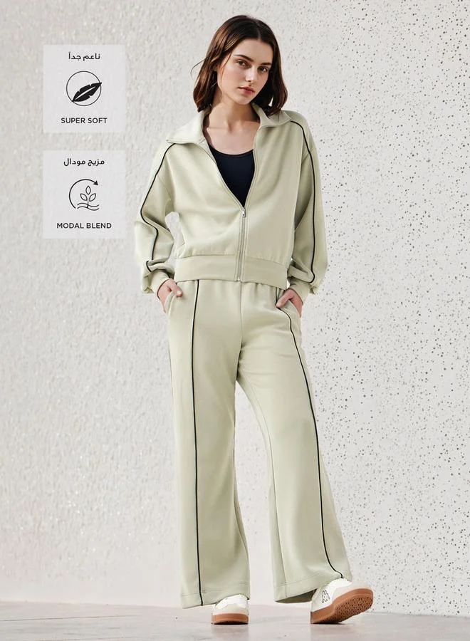 Kappa Kappa Piping Detail Zip Through Jacket