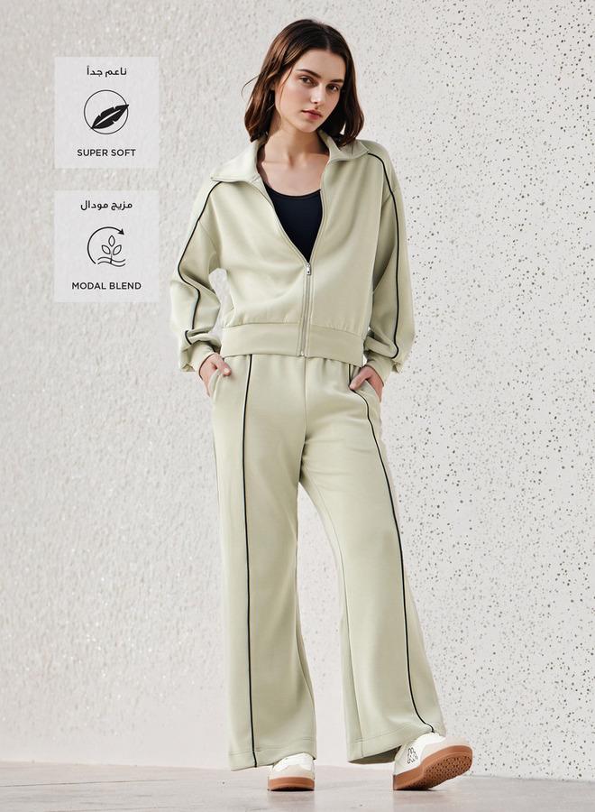 كابا جاكيت كابا بسحاب وتفاصيل خطوط - Image 2