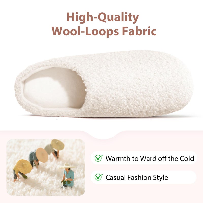 Anmerl Women's Memory Foam Slippers, Pluch Warm House Shoes with Non-Slip Rubber Sole, Cozy Indoor Slip On for Home, Bedroom, Office - Image 4