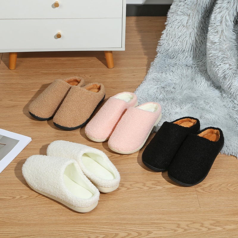 Anmerl Women's Memory Foam Slippers, Pluch Warm House Shoes with Non-Slip Rubber Sole, Cozy Indoor Slip On for Home, Bedroom, Office - Image 3