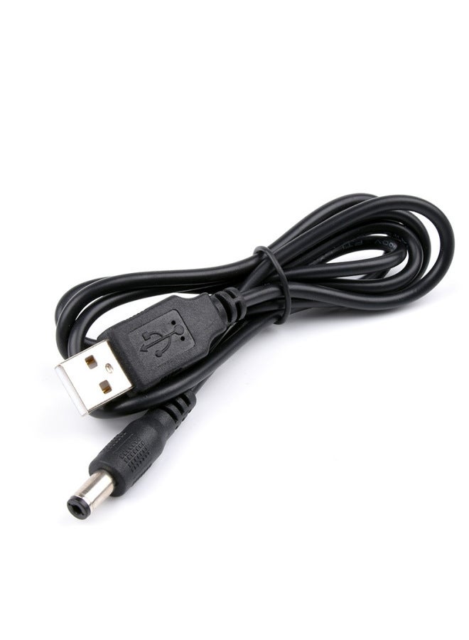 كابل شحن USB إلى تيار مستمر للمنتجات الإلكترونية 5521 خط تيار مستمر USB إلى 5.5 * 2.1 خط طاقة تيار مستمر - اللون: 5.5 * 2.1 كابل شحن - أسود مستقيم 1 متر - Image 1