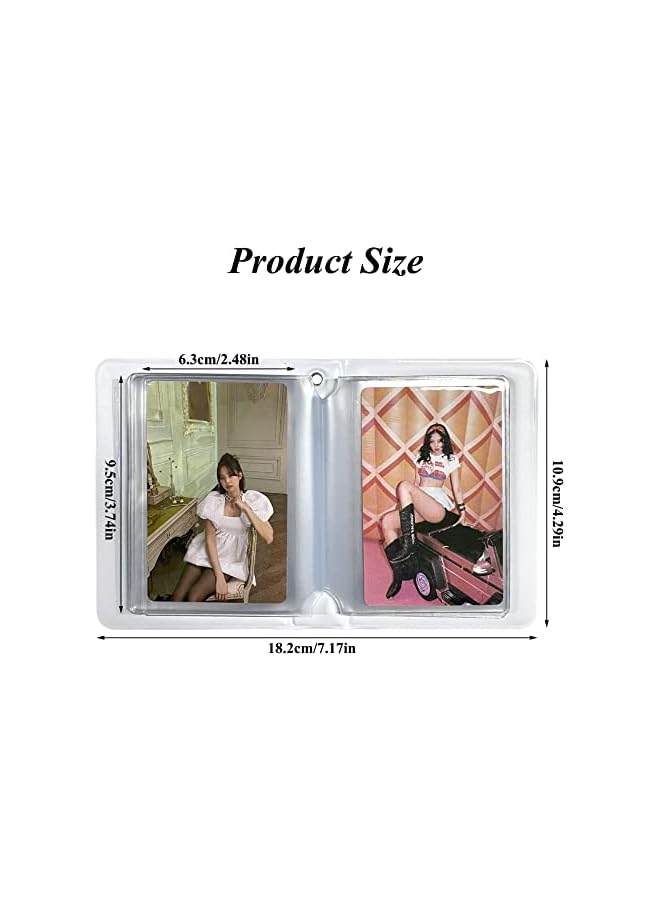The Bros 3 Inch Mini Photo Album, Heart Hollow Card Binder Photo Album Kpop Photo Card Holder with Pendant 40 Pockets (Purple Black Cat)  - Image 5