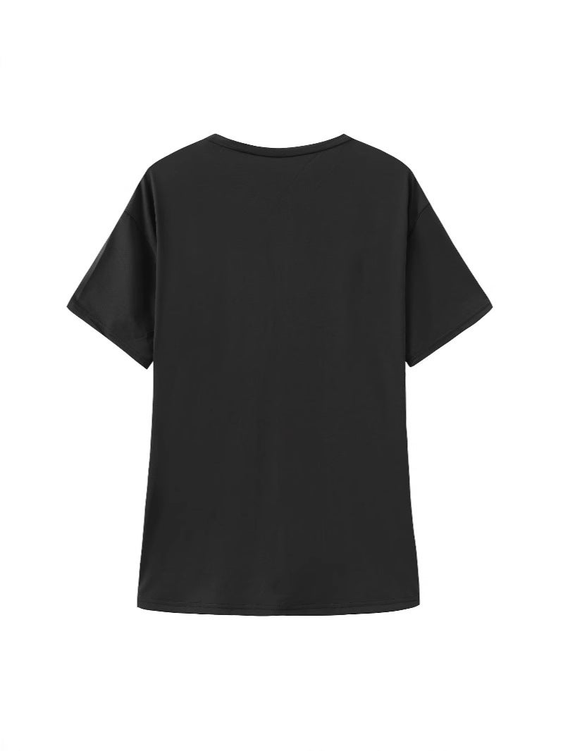Women'S Casual Letters New York City New York Logo Printed Short-Sleeved T-Shirt Women - Image 4
