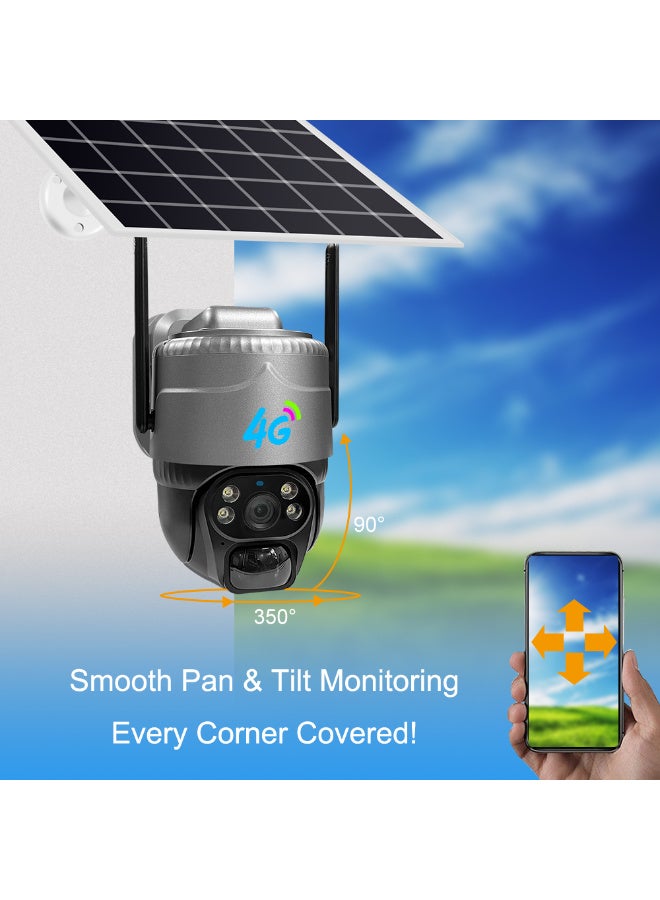 Generic Low Power 4G Solar Camera Dual Light Source, Built-in Lithium Battery, Intelligent PIR Human Body Sensing Recording - Image 3