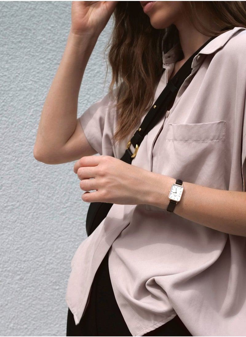 DW Women Watches Feminine Waterproof Sport Fashion Quartz white Watches Black strap20*26mm  - Image 2