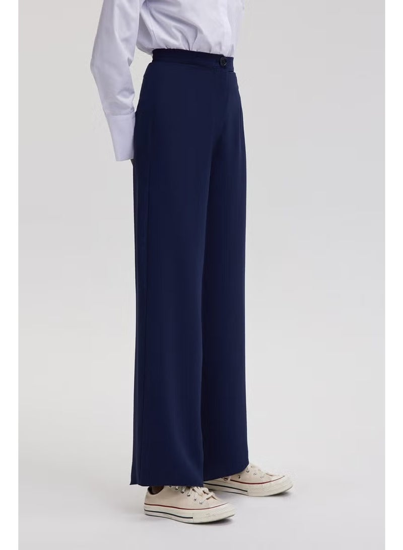 Touche Wide Leg Crepe Trousers - Image 3