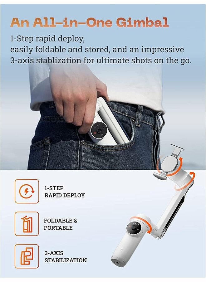 Insta360 - Flow AI-Powered Gimbal Stabilizer for Camera Auto Tracking Gimbal 3-Axis Stabilization Built-in Camera Gimbal - Image 1