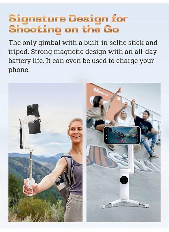 Insta360 - Flow AI-Powered Gimbal Stabilizer for Camera Auto Tracking Gimbal 3-Axis Stabilization Built-in Camera Gimbal - Image 1