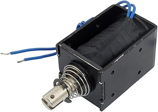 uxcell a12092000ux0143 20 mm Stroke Pull Type Open Frame Solenoid Electromagnet DC 12V, 2.279998" Width, 3.78" Length - Image 1