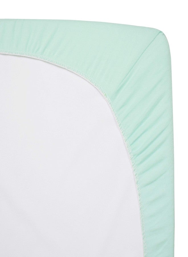 TL Care 100% Natural Cotton Fitted Crib Sheet 52" x 28" - Soft, Breathable, Hypoallergenic & Gentle Toddler Bed Sheet, Fair Aqua, Neutral for Boys & Girls - Image 5