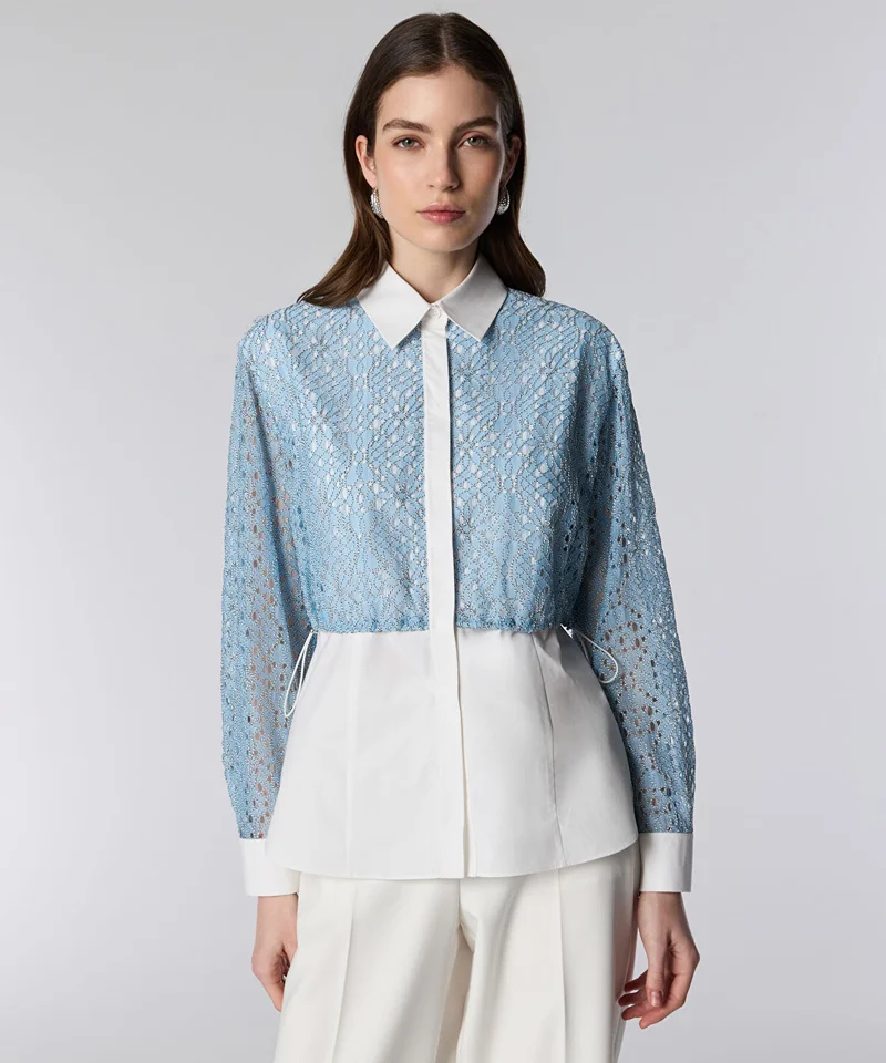 Ipekyol  Layered Shirt with Elasticated Waist for Women | Best Price UAE