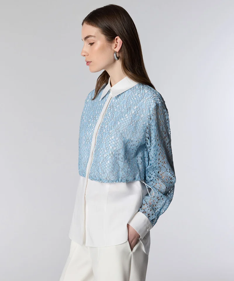 Ipekyol  Layered Shirt with Elasticated Waist for Women | Best Price UAE