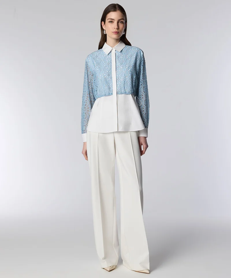 Layered Shirt with Elasticated Waist