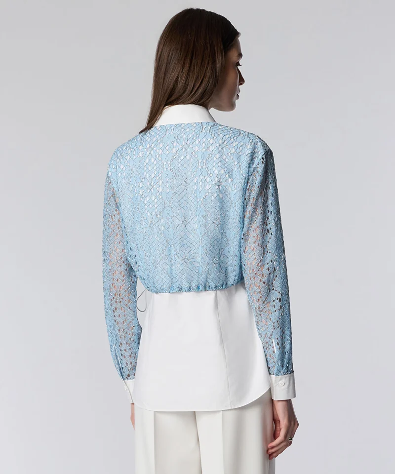 Ipekyol  Layered Shirt with Elasticated Waist for Women | Best Price UAE