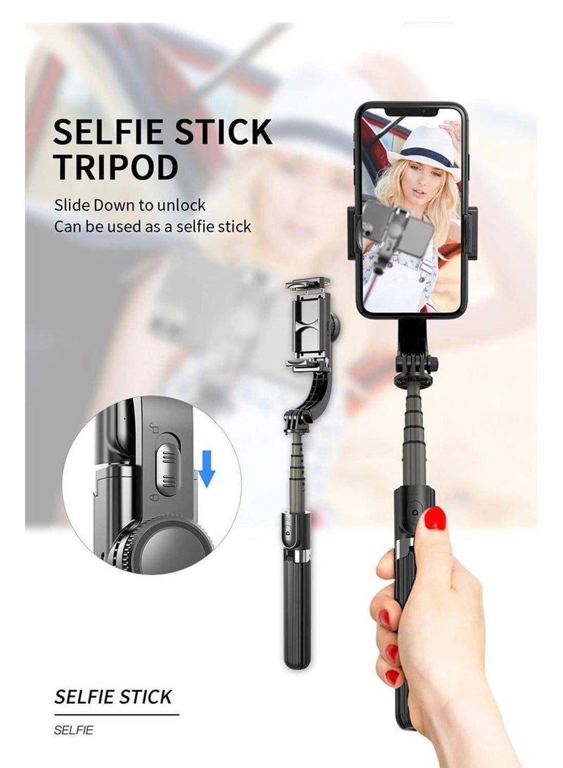 L08 Bluetooth Handheld Gimbal Stabilizer Mobile Phone Selfie Stick Holder Adjustable Selfie Stand With tripod - Image 4