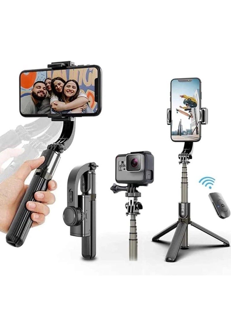 L08 Bluetooth Handheld Gimbal Stabilizer Mobile Phone Selfie Stick Holder Adjustable Selfie Stand With tripod - Image 1