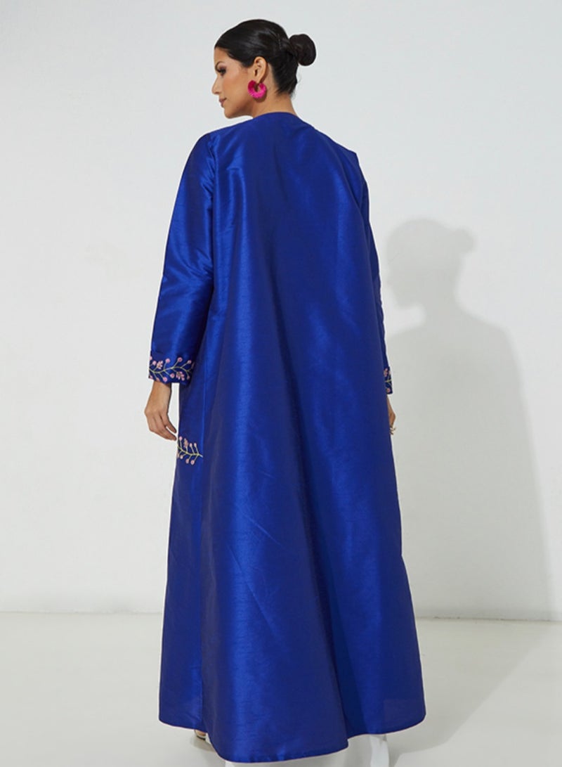 Rosette Abaya Blue Abaya - Image 4