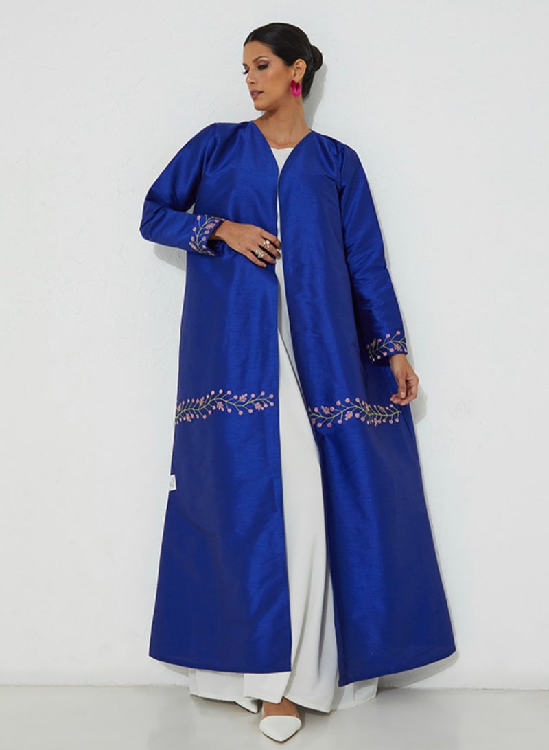 Rosette Abaya Blue Abaya - Image 3