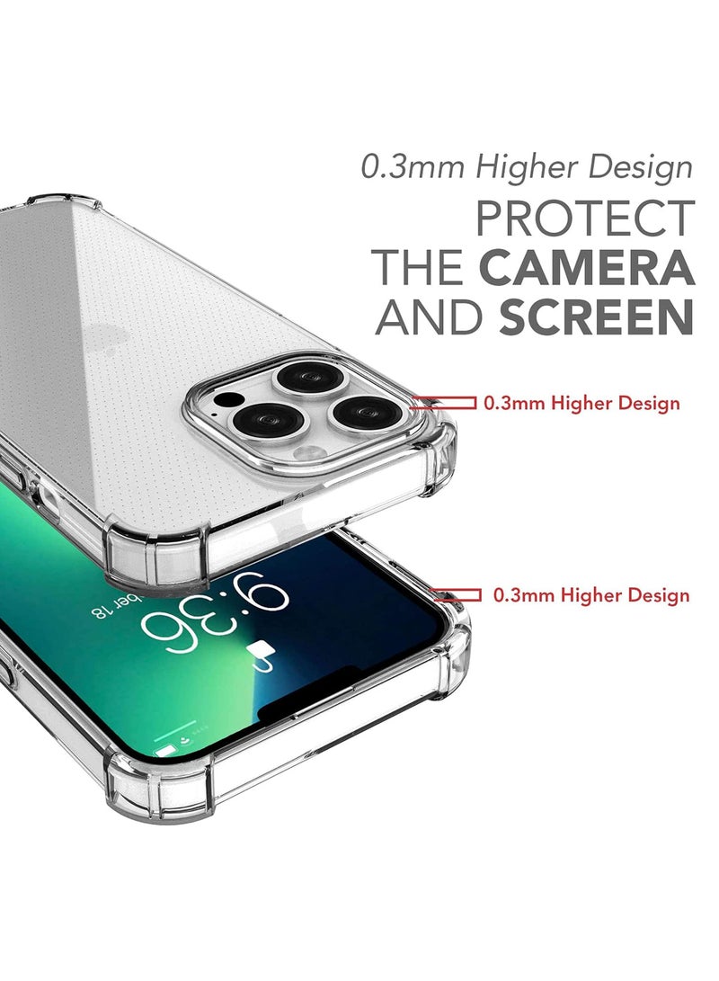 BORTONY iPhone 15 Pro Max Case Cover Transparent Anti Yellowing Slim Thin Cover Comfortable Grip Reinforced Bumper Shell Corner Shockproof Protective Cover 6.7 Inch - Image 4