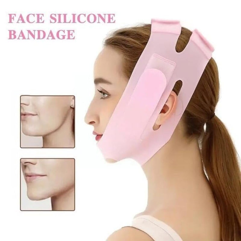 VEZPAX Silicone V Face Mask for Face Lift | Facial Slimming Bandage for Chin & Cheek | Double Chin Reducer for Women & Men | Skin Tightening Belt for Slim Lift, 1 count - Image 3