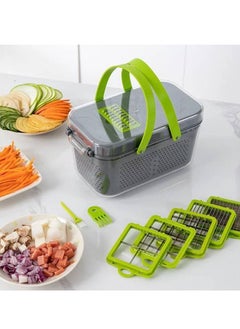Set of 22 vegetable slicers, multifunctional fruit and vegetable slicer, hand grater, vegetable slicer container.