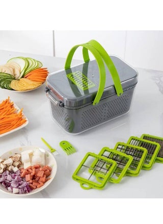 Set of 22 vegetable slicers, multifunctional fruit and vegetable slicer, hand grater, vegetable slicer container. - pzsku/ZE5F6D6D8C7214890E9F7Z/45/1746611612/9b3f28c7-e507-4c7f-9483-83c189dedbb8