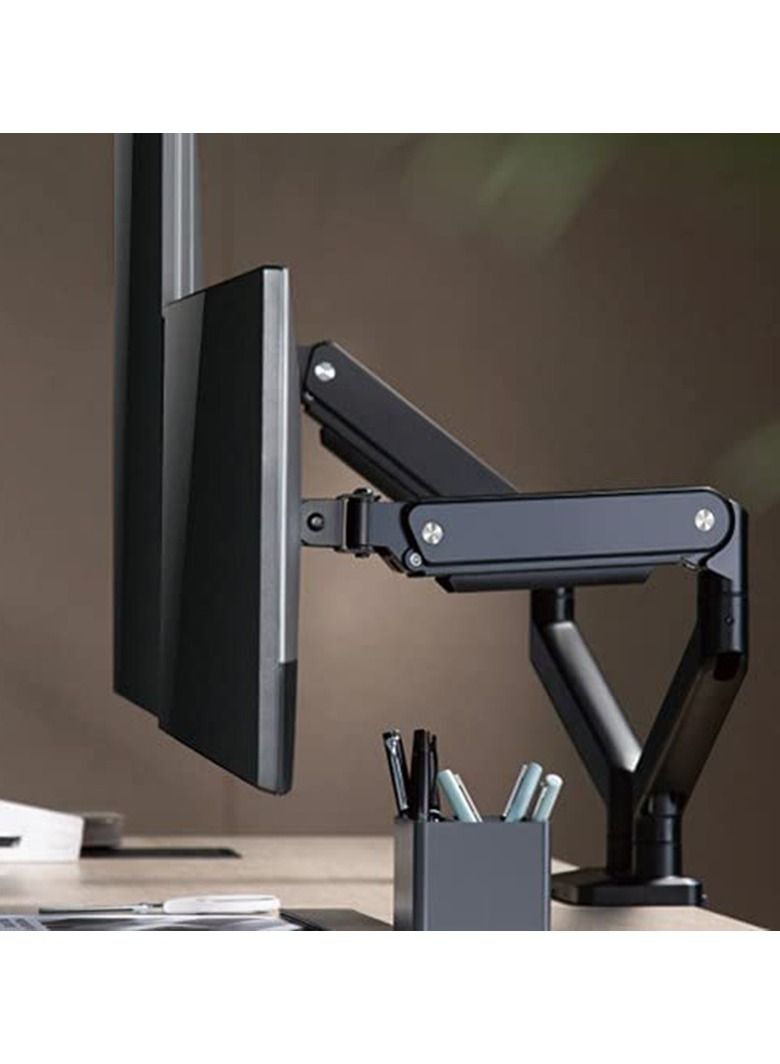 Hamood DUAL MONITORS PREMIUM ALUMINUM SPRING-ASSISTED MONITOR ARM For most 17"-32" Monitors, Tilt Range:+70°~-70°, Swivel Range:+90°~-90°, Screen Rotation:+180°~-180 - Image 2