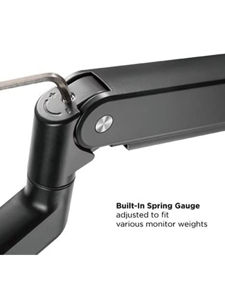 Hamood DUAL MONITORS PREMIUM ALUMINUM SPRING-ASSISTED MONITOR ARM For most 17"-32" Monitors, Tilt Range:+70°~-70°, Swivel Range:+90°~-90°, Screen Rotation:+180°~-180 - Image 4
