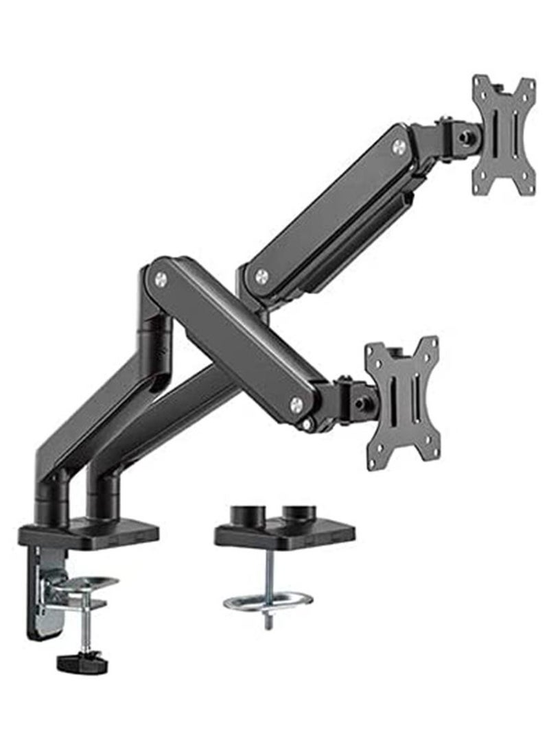 Hamood DUAL MONITORS PREMIUM ALUMINUM SPRING-ASSISTED MONITOR ARM For most 17"-32" Monitors, Tilt Range:+70°~-70°, Swivel Range:+90°~-90°, Screen Rotation:+180°~-180 - Image 1