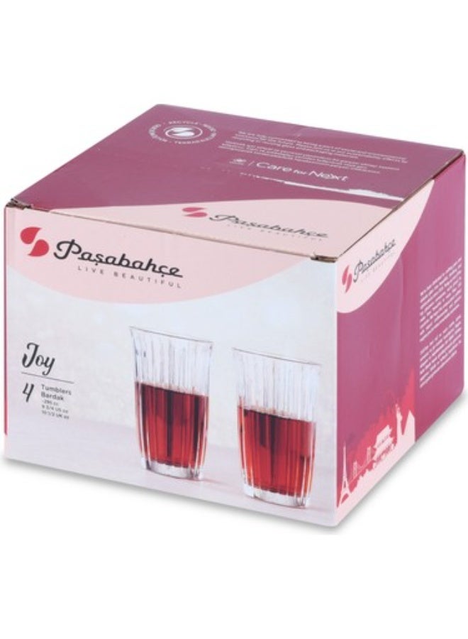 Paşabahçe Pasabahce Joy Tumbler 295cc – 4-Piece Drinking Glass Set GB - Image 4