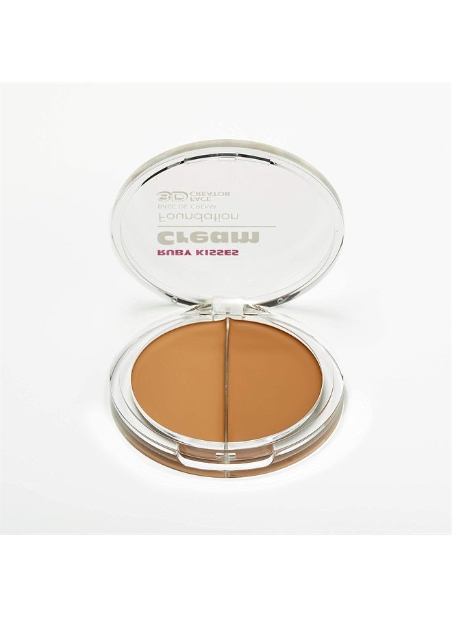 Ruby Kisses Cream Foundation 3D Face Creator 2-Color Foundation and Concealer, 12 Hour Wear Long Lasting, Medium to Full Coverage (Level 11) - Image 2