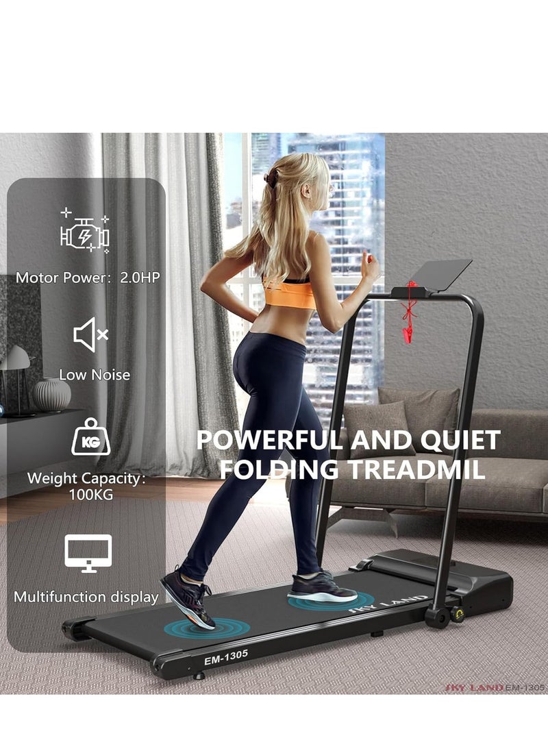 Foldable Treadmill for Home Use| Under-desk Walking Pad Treadmill 1-12km/h| Running/Walking Machine with LCD Display & Remote