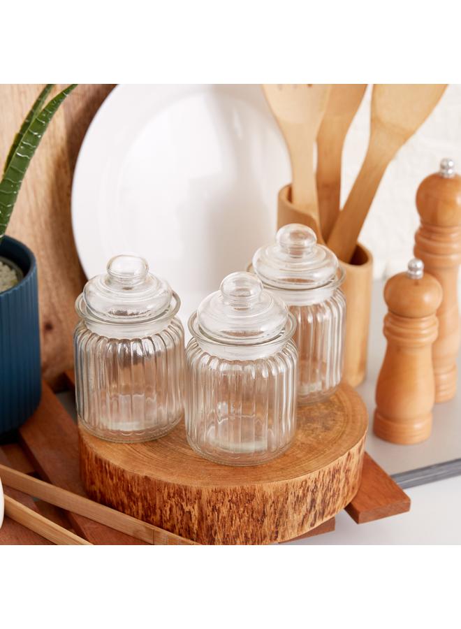Myra 3 Piece Glass Canister Set - Image 1