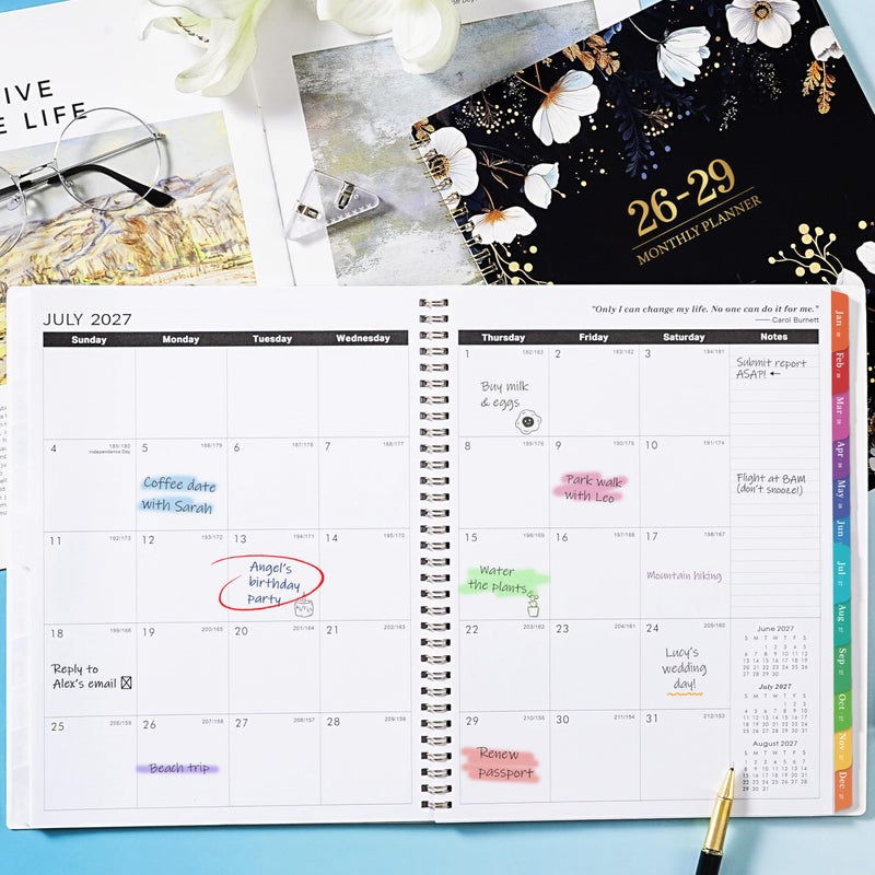 Tersus 2026-2029 Monthly Planner/Calendar - July 2026 - June 2029, 9â€ Ã— 11â€, 3 Year Monthly Planner 2026-2029, 36-Month Calendar with Tabs,Inner Pocket, Twin-wire Binding, Enterprise - Image 2