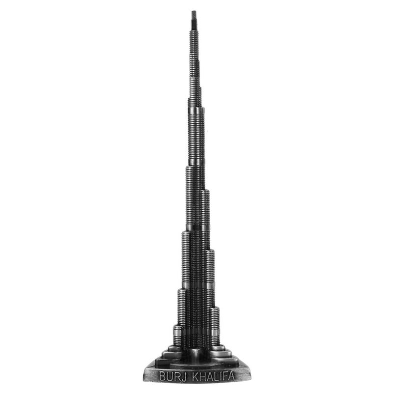 Chazcool Chazcool Burj Khalifa Tower Model Alloy Miniature European Dubai Tower Model for Office Home Desktop Decor 