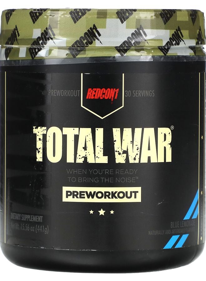 REDCON1 Total War PreWorkout Blue Lemonade 15.56 oz (441 g)