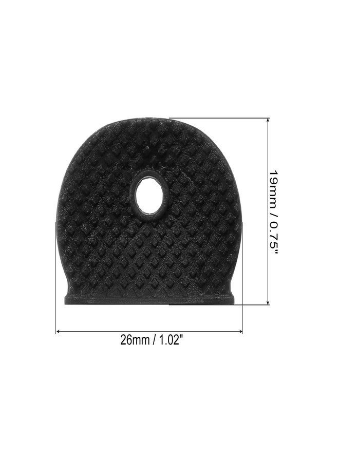 PATIKIL Key Caps Covers, 5 Pack Keys Identifiers Covers Coding Tags Marker Semicircle Silicone Sleeve for Office House Apartment, Black - Image 2
