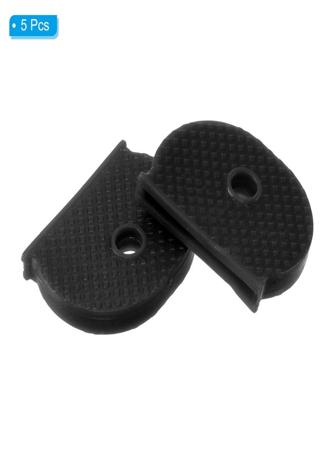 PATIKIL Key Caps Covers, 5 Pack Keys Identifiers Covers Coding Tags Marker Semicircle Silicone Sleeve for Office House Apartment, Black - Image 3