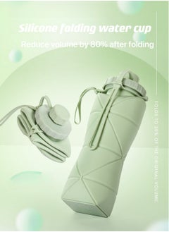 Goldfish 600ml Outdoor Sports Folding Water Cup with Straw Portable for Riding and Traveling  - Image 4