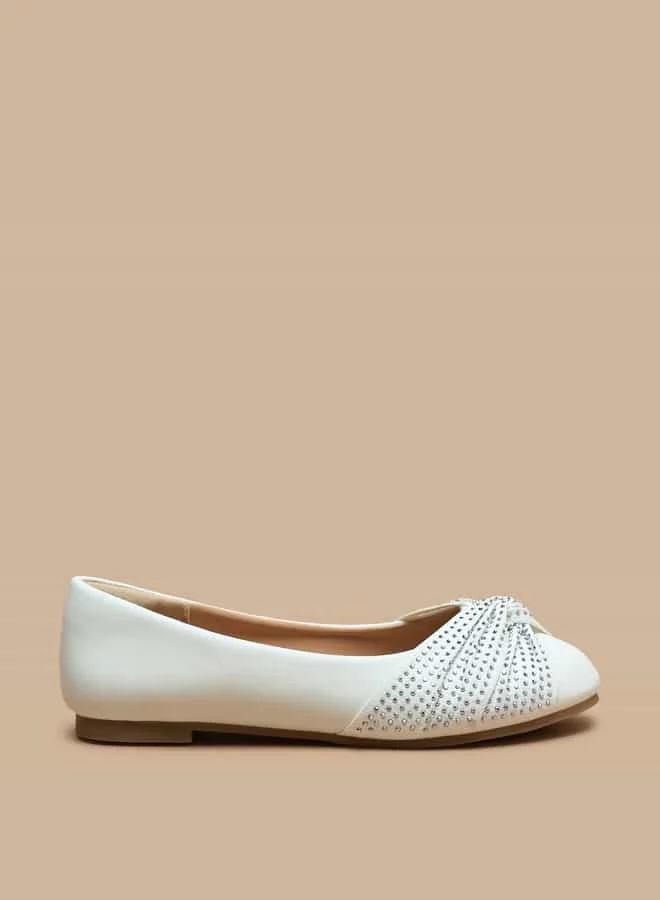 Celeste Girls' Embellished Slip-On Ballerina Shoes